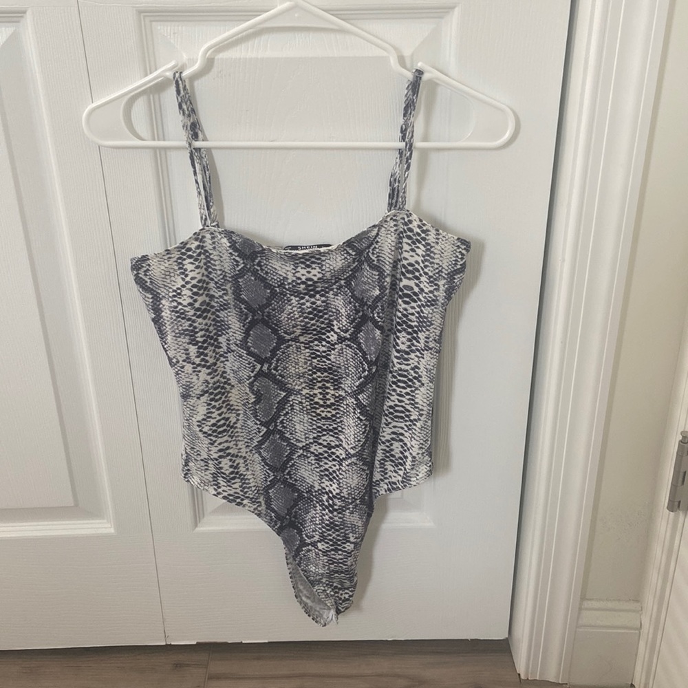 Snake skin printed bodysuit